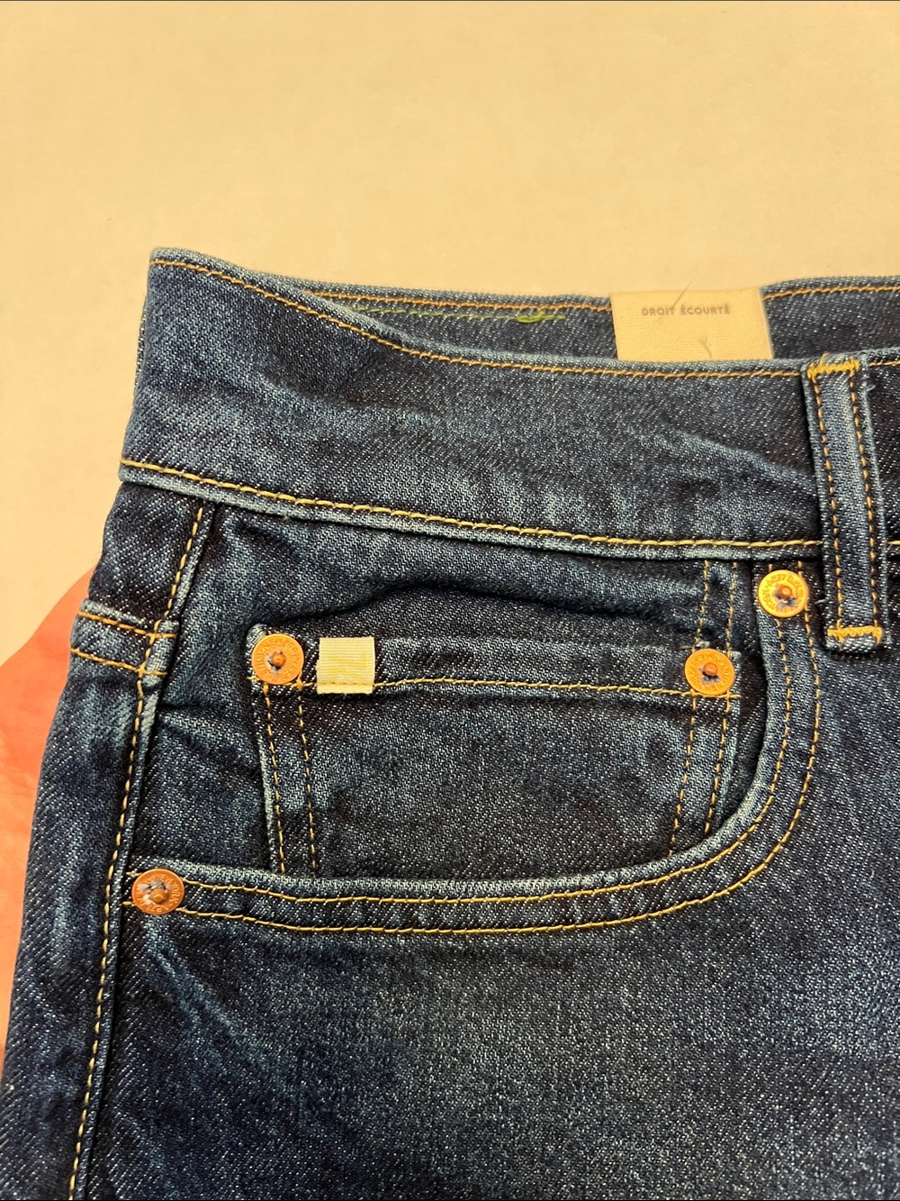 AE 77 AMERICAN EAGLE PREMIUM STRAIGHT CROP BUTTON FLY DENIM JEANS SIZE 14 - Picture 8 of 16